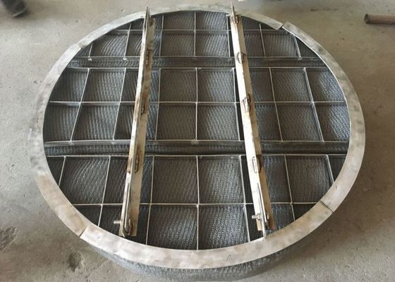 SS304 নিট মেষ বাষ্প তরল বিভাজক সমর্থনকারী রিং এবং বিম সহ